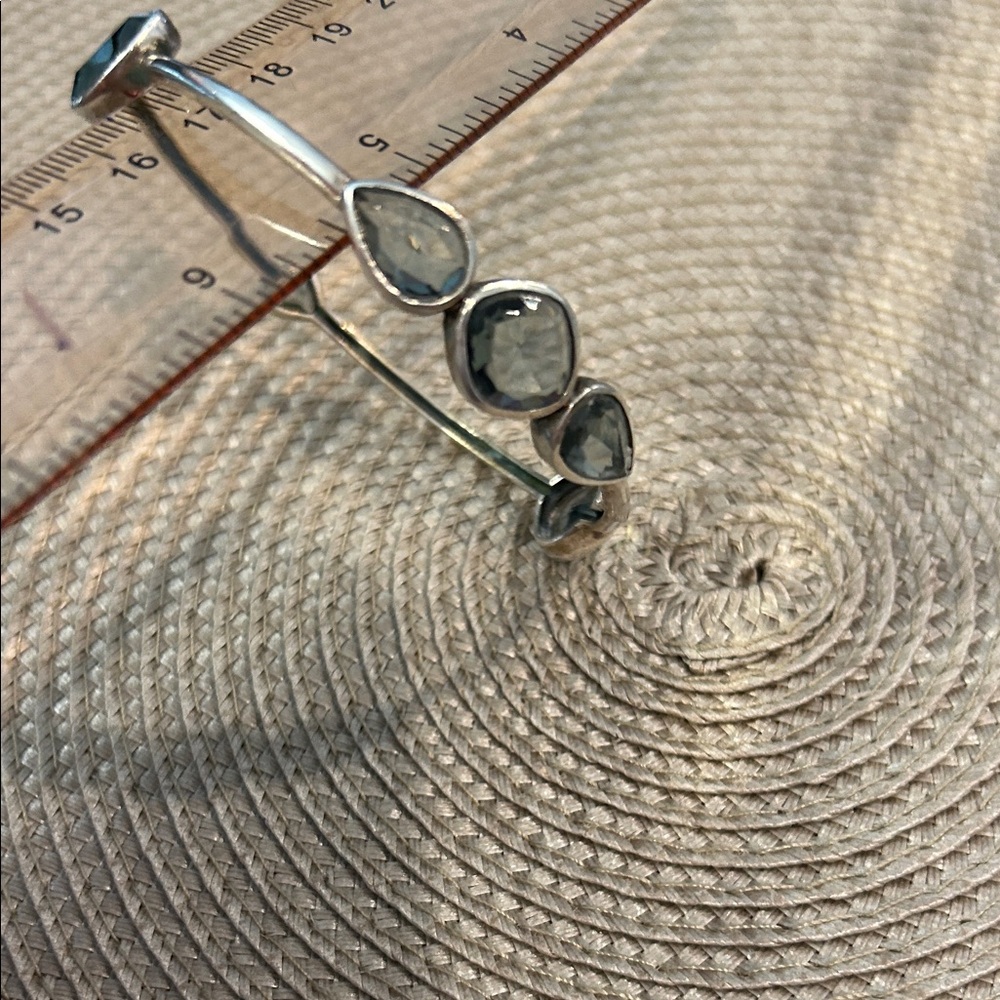 Silpada Silver Bracelet with Gray Accents
